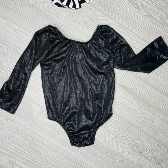 Baby jumper shiny black with matching bow for party’s or Christmas 0-6 months - Picture 2 of 4